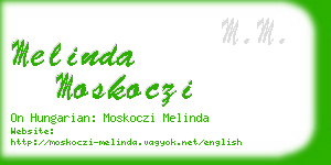 melinda moskoczi business card